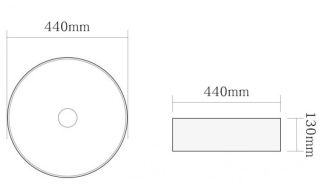 Раковина накладная SantiLine SL-7002 44см коричневый
